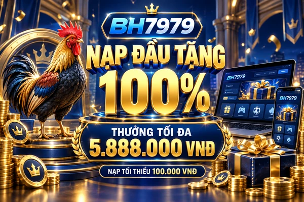 Khuyến mãi đá gà nạp đầu tặng 100%.